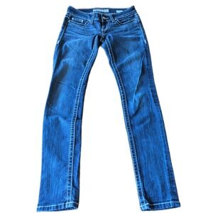 Buckle BKE Stella Slim Fit Low Rise Skinny Jeans Women's Sz 26W 32L White Stitch